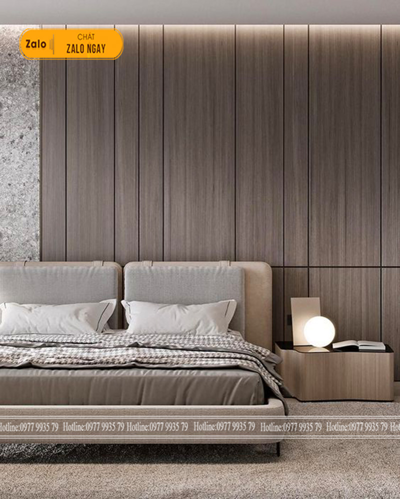 tấm ốp tường vân gỗ và thiết kế nội thất phòng ngủ tối giản theo phong cách nhật bản - 4