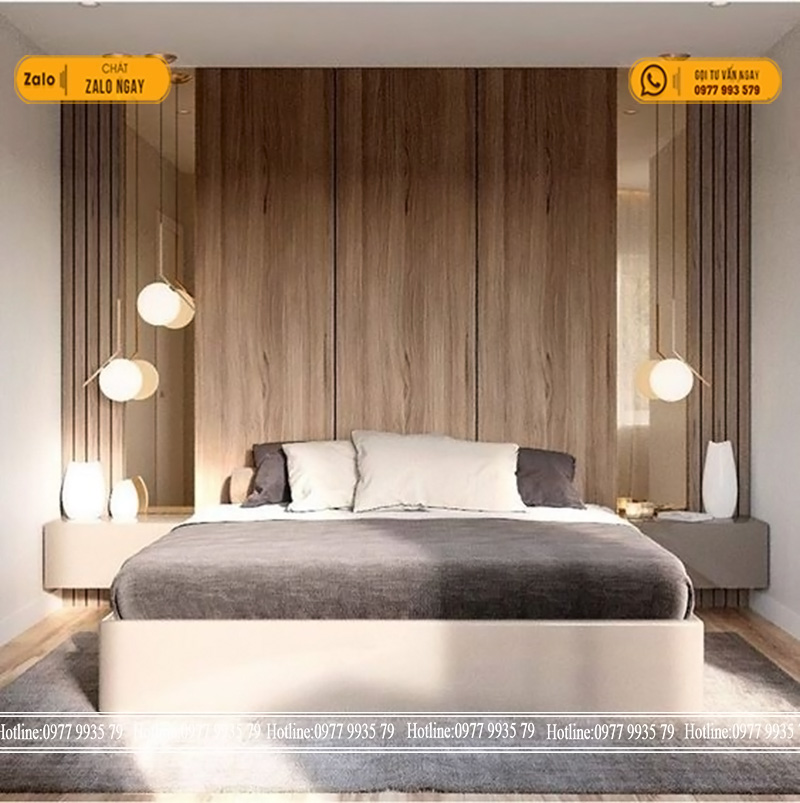 tấm ốp tường vân gỗ và thiết kế nội thất phòng ngủ tối giản theo phong cách nhật bản - 6