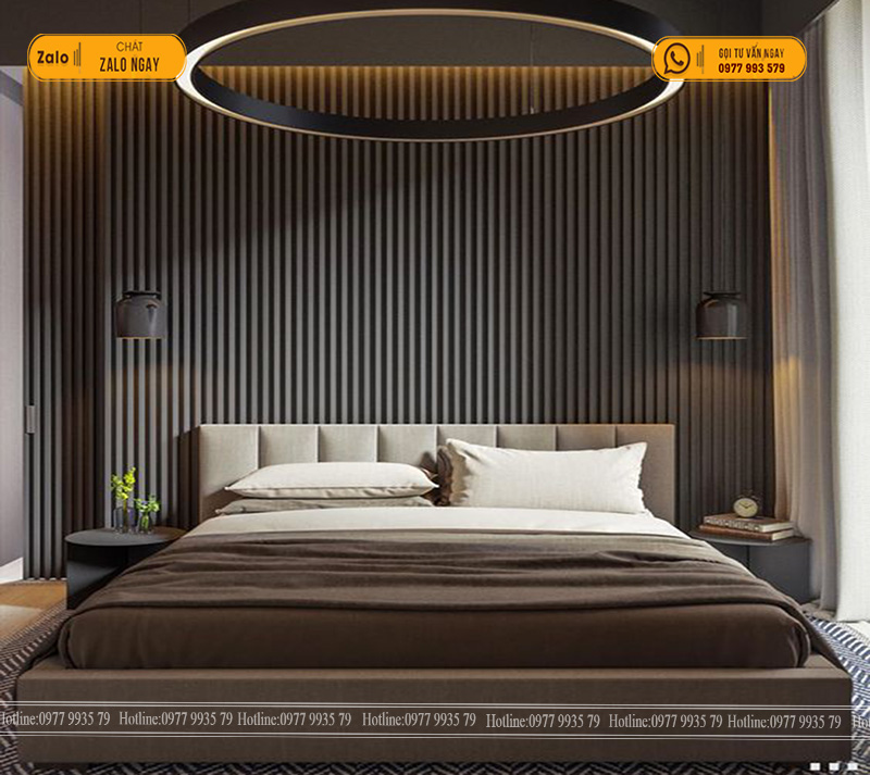 tấm ốp tường vân gỗ và thiết kế nội thất phòng ngủ tối giản theo phong cách nhật bản - 7