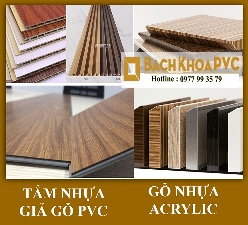 so sánh tấm nhựa giả gỗ pvc và tâm gỗ nhựa acrylic - 1